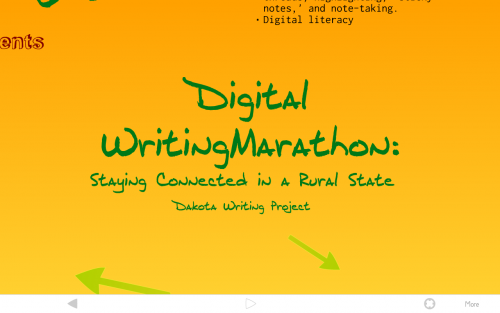 Digital Writing Marathon: Keeping Teachers Connected in a Rural State